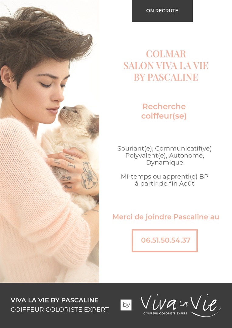 Emploi, embauche: nous recrutons, nous recherchons, un coiffeur/une coiffeuse, a Colmar, en Alsace